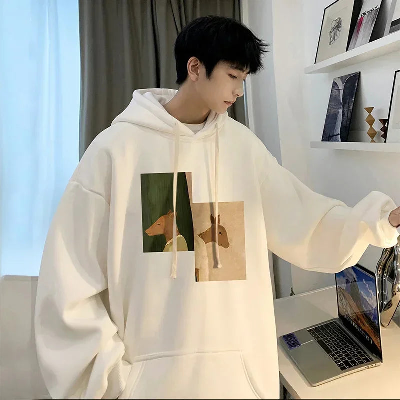Herbst Hip Hop Mode übergroße Hoodies für Männer Anime Print Hoody Sweatshirts lässig Goth Hoodie Y2k Streetwear Kleidung