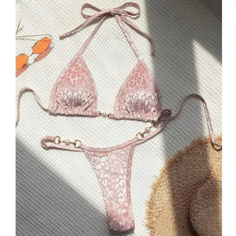 Blumiger, sexy Bikini-Set für Damen – ideal für Strand und Pool