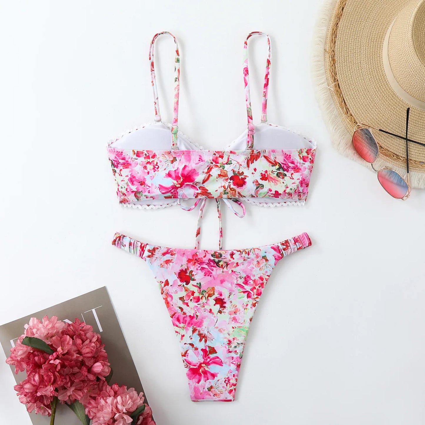 Sommerlicher Push-Up-Bikini im brasilianischen Stil – ideal für Strand und Pool