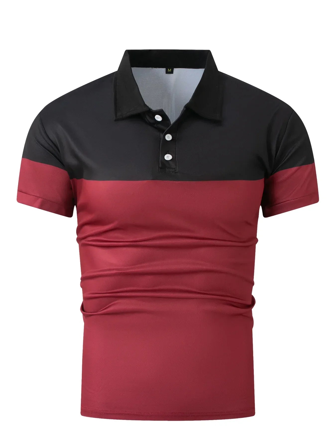 Lässiges Herren-Poloshirt mit digitalem Farbpatch-Druck und Reißverschluss am Kragen – ideal für den Sommer.