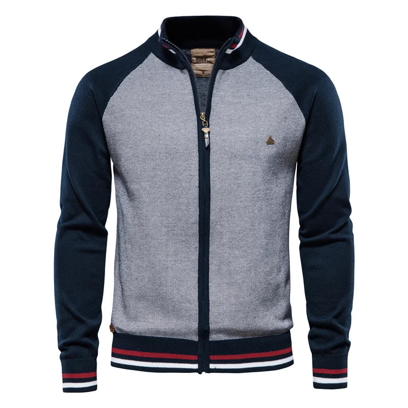 Männer Strickjacke aus hochwertiger Baumwolle im Casual-Stil für den Winter