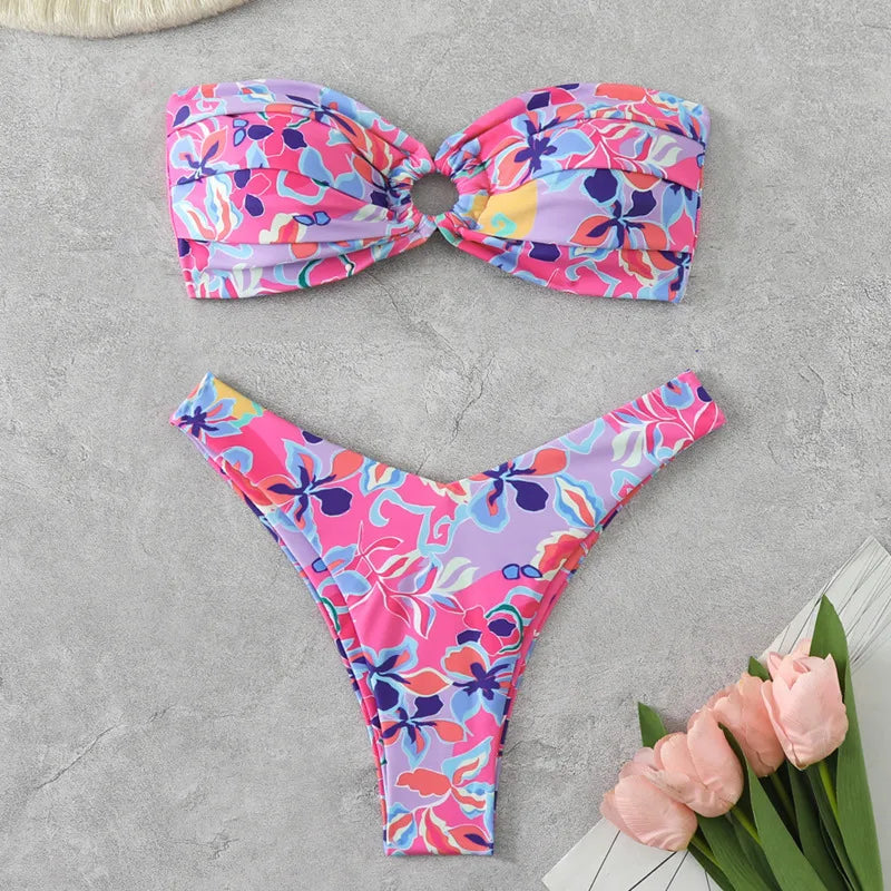 Sommerlicher Push-Up-Bikini im brasilianischen Stil – ideal für Strand und Pool