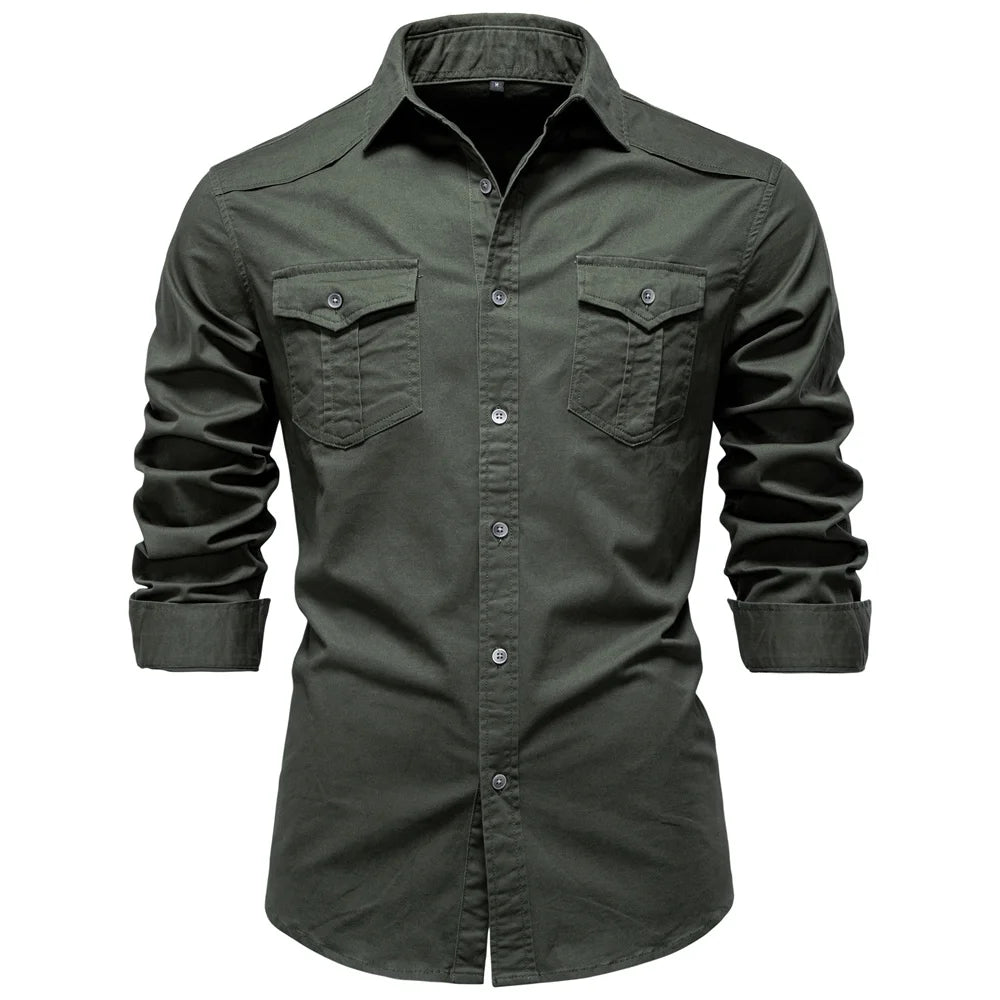 Premium Slim Fit Herrenhemd Aus Weicher Baumwolle Langarm