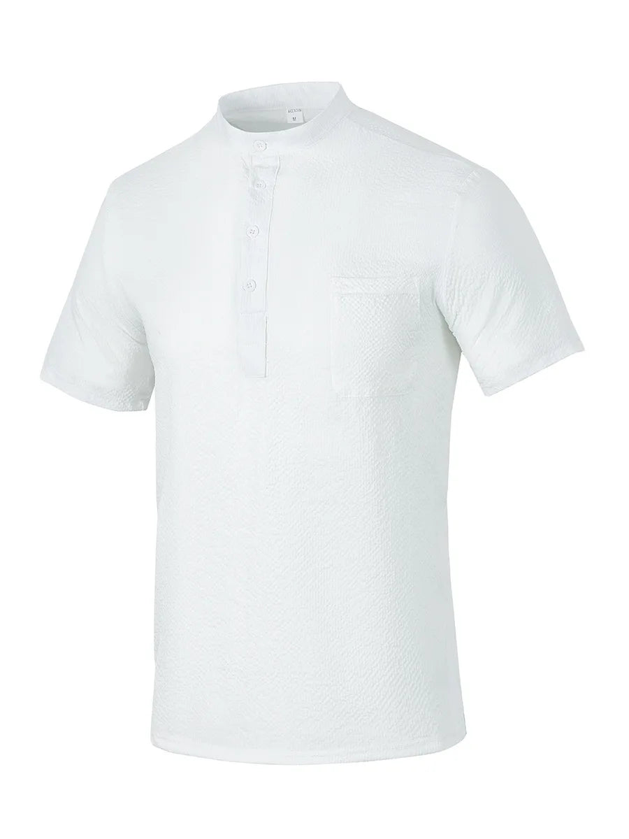 Langarm-Poloshirt für Herren mit Reverskragen – dünnes, vielseitiges Oberteil für Business und Freizeit in Uni-Farben, ideal für den Frühling und Herbst