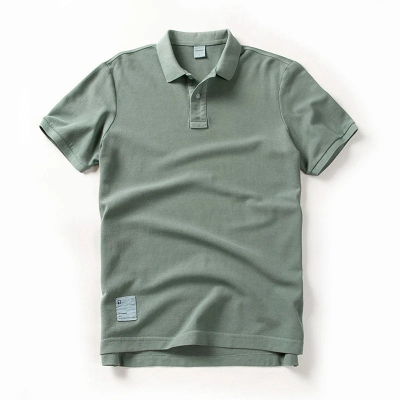 Polo-Shirt Neue Sommer Revers Elastizität T-shirt Einfarbig Mode Kurzarm Business Casual Männer Kleidung M-3XL BP13200