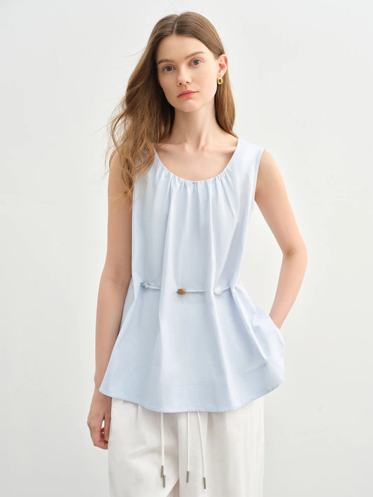 Lässige Damen-Bluse in Übergröße mit Schnalle und kurzen Ärmeln – Sommerbluse mit umgeschlagenem Kragen und figurbetonter Taille