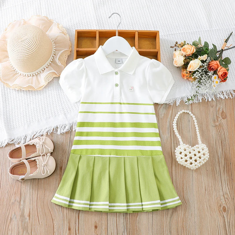 Mädchen Kleidung 2023 Neue Sommer Prinzessin Kleider Kurzarm Kinder Kleid Baby Kleider für Kinder Kleidung 2-6Y