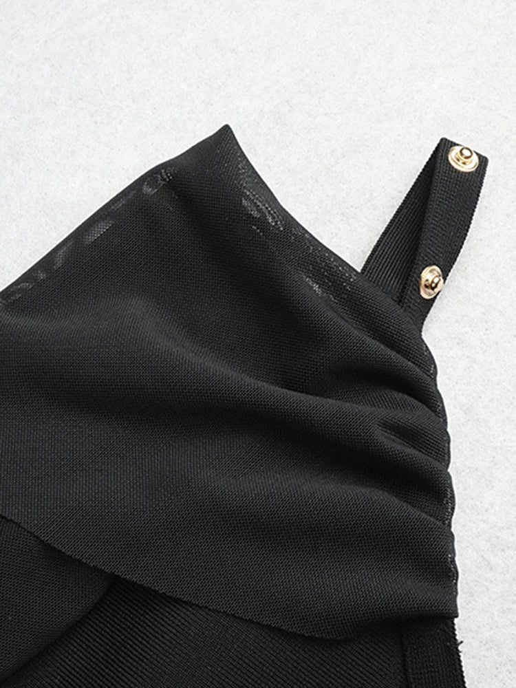 Elegantes Damen-Tunikakleid mit V-Ausschnitt, langen Ärmeln und Perlen-Patchwork-Design – figurbetont und modisch.