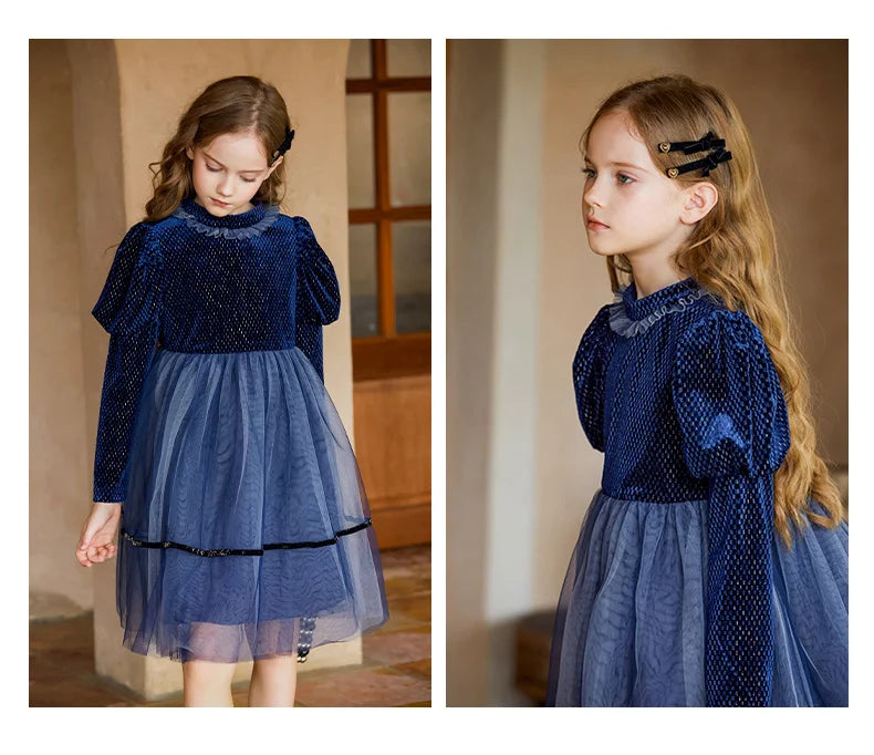 Ärmelloses Kinder-Prinzessinnenkleid aus beigefarbener Gaze mit niedlichem Design – ideal für den Sommer