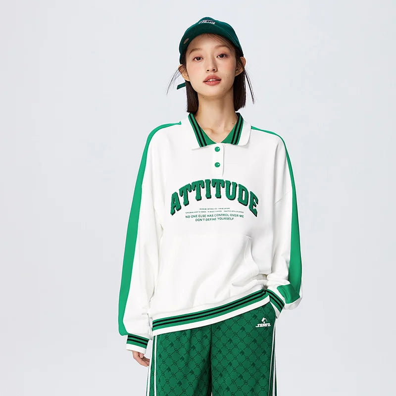 Semir POLO Shirt Frauen Oversize Brief Kontrast Farbe 2025, Frühjahr Neue Shirt Weibliches Hemd Tops