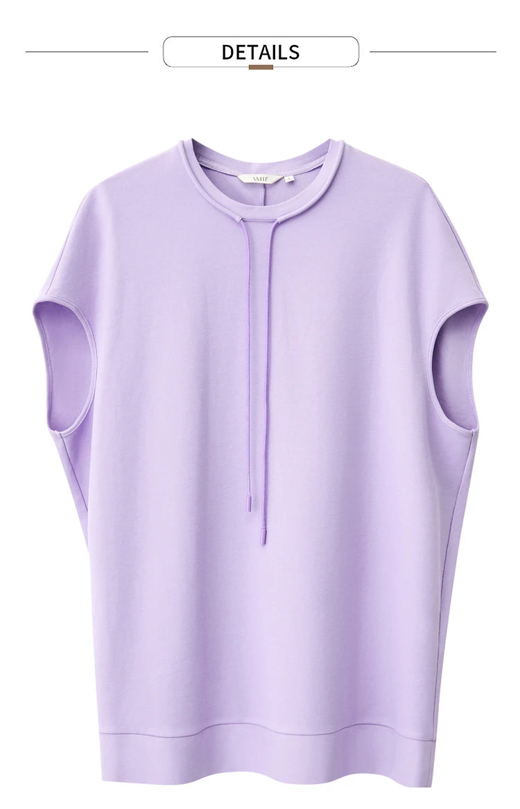Damen T-Shirt im minimalistischen Stil mit lässigen kurzen Ärmeln