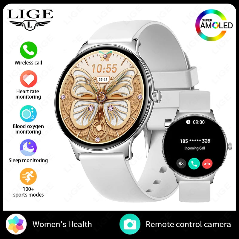 Männer und Frauen Smartwatch mit Fitness Tracker und Blutdruck Monitor