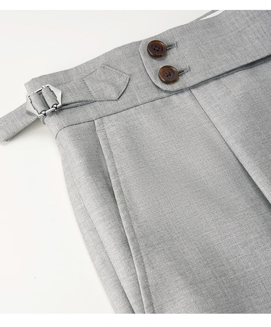 Eleganter Herrenanzug aus 60% Wolle in Hellgrau – Slim Fit Blazer und Hose für Hochzeiten und festliche Anlässe