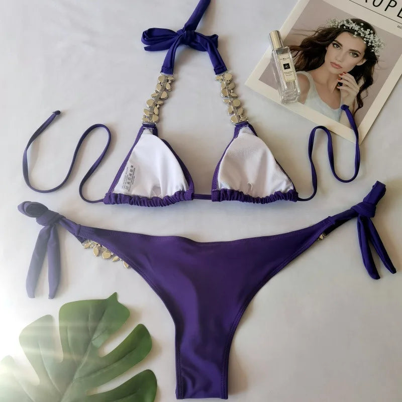 Sexy Damen-Bikini-Set mit vier Teilen – ideal für Strand und Pool