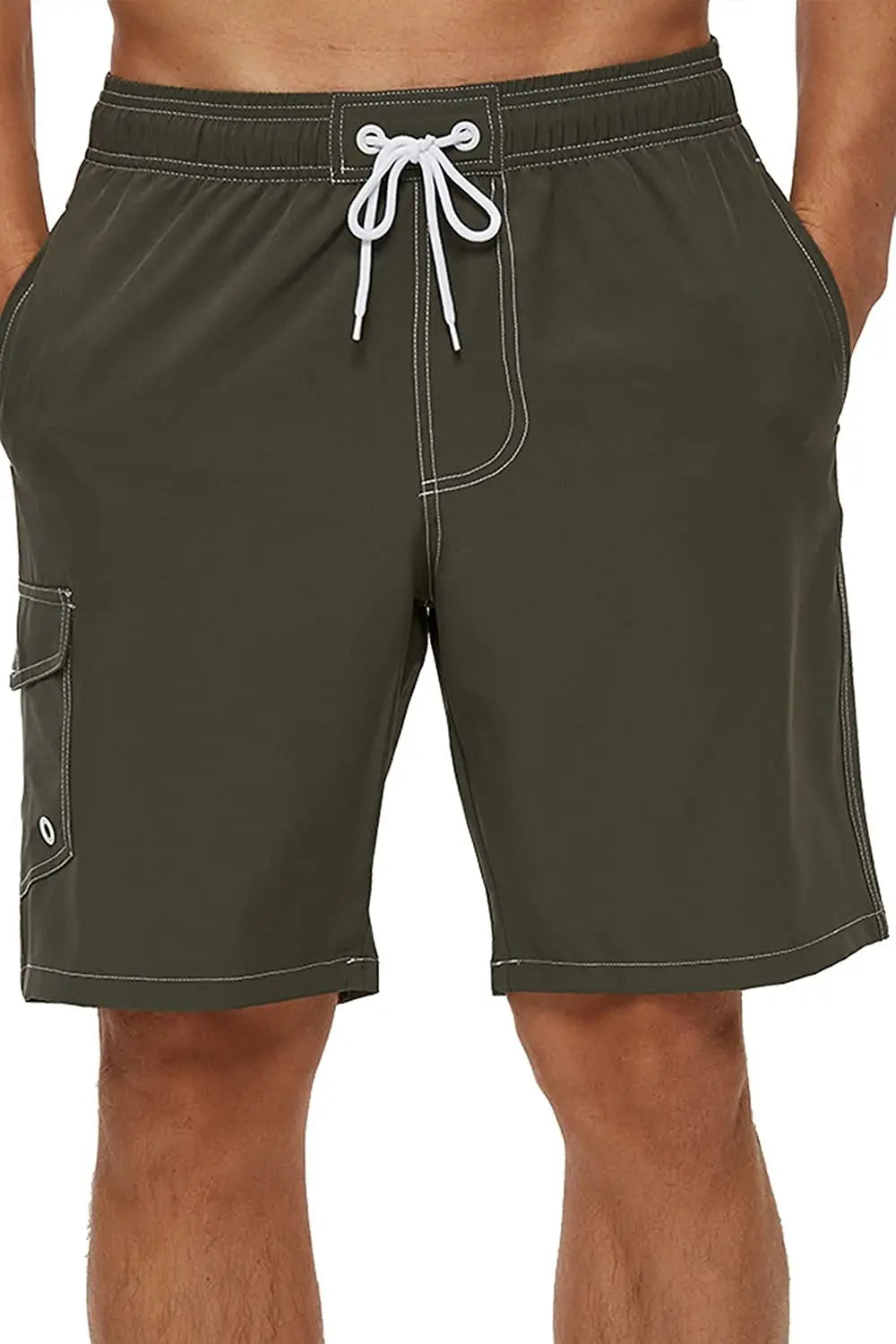 Herren-Badeshorts mit Reißverschlusstaschen und Mesh-Futter – schnelltrocknend für Strand und Sport
