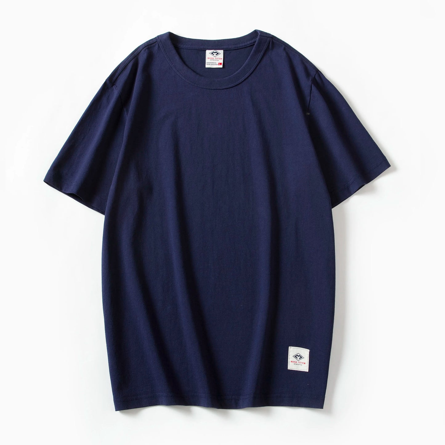 Männer T-Shirt aus einfarbigem Stoff mit kurzen Ärmeln und Casual-Stil