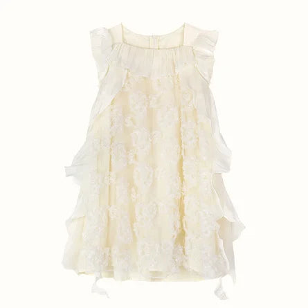 Kurzes Mädchenkleid mit Puffärmeln – ideales Prinzessinnen-Outfit für Sommerfeste und Partys