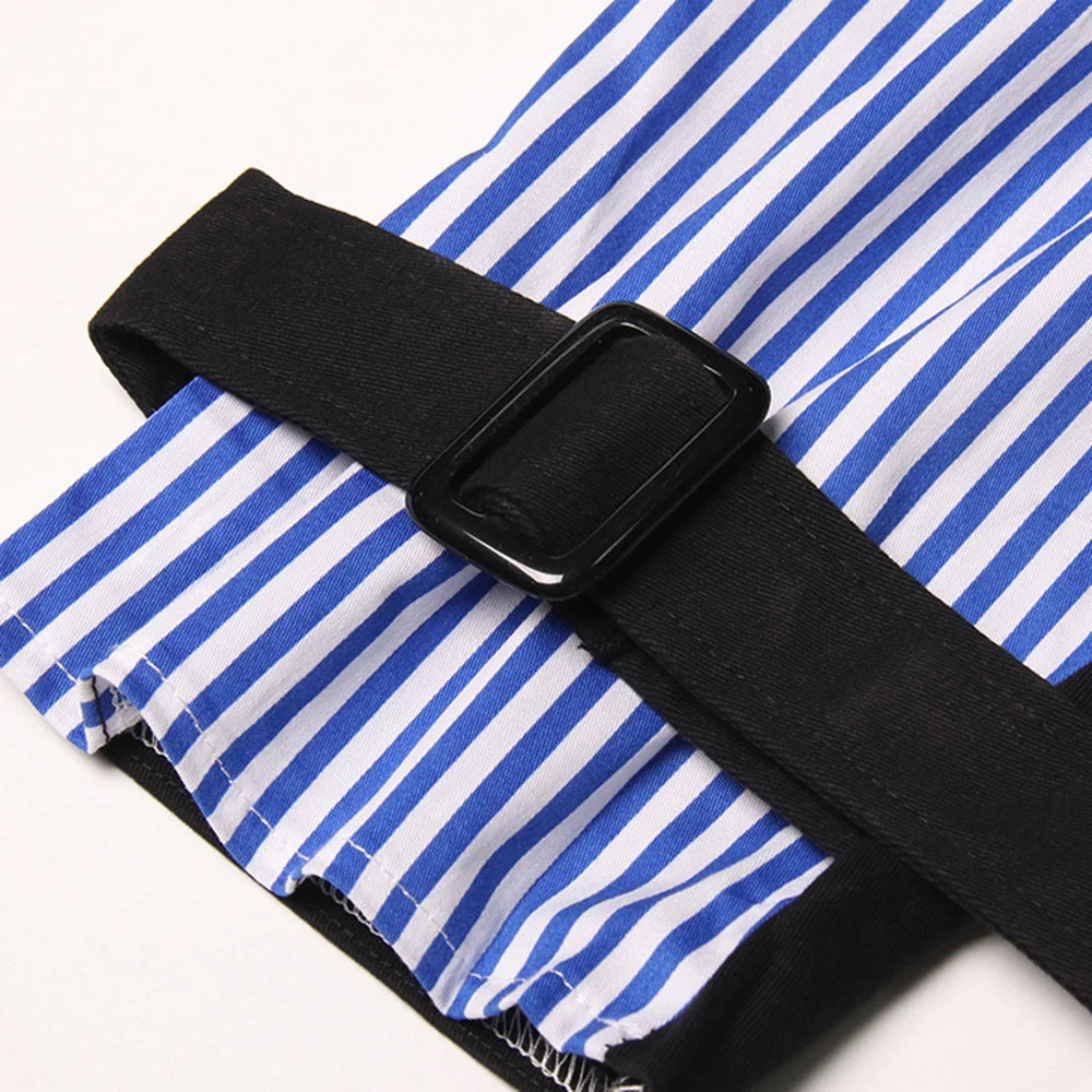 Colorblock-Jeans mit Leopardenmuster und Hohldesign – Hochgeschnittene, weit geschnittene Damenhose mit Taschen im modischen Stil
