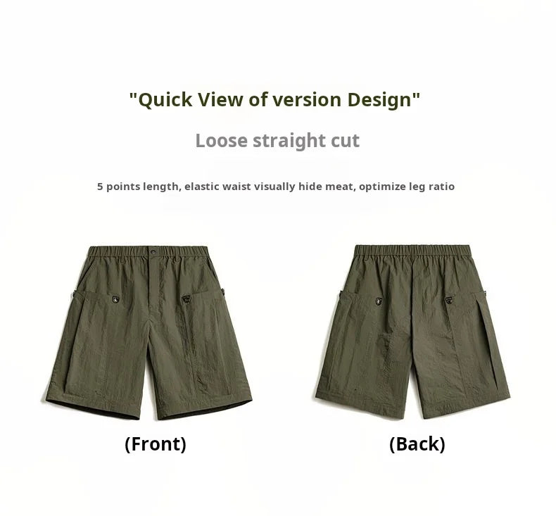 Herren Taschen-Shorts in Lässiger Grüner Farbe für den Sommer