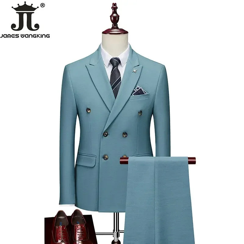 Eleganter Herrenanzug – Blazer & Hose in Unifarben für festliche Anlässe