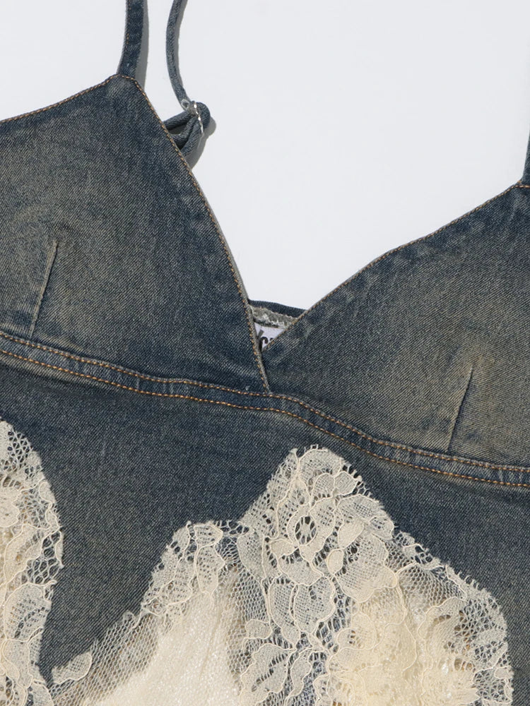 Ärmelloses Midikleid mit Rundhalsausschnitt und Patchwork-Falten-Design – figurbetont und stilvoll für Damen