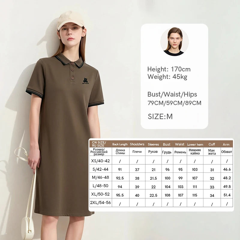 Stylisches Polokleid Für Damen Mit Farbblock Look Und Komfort