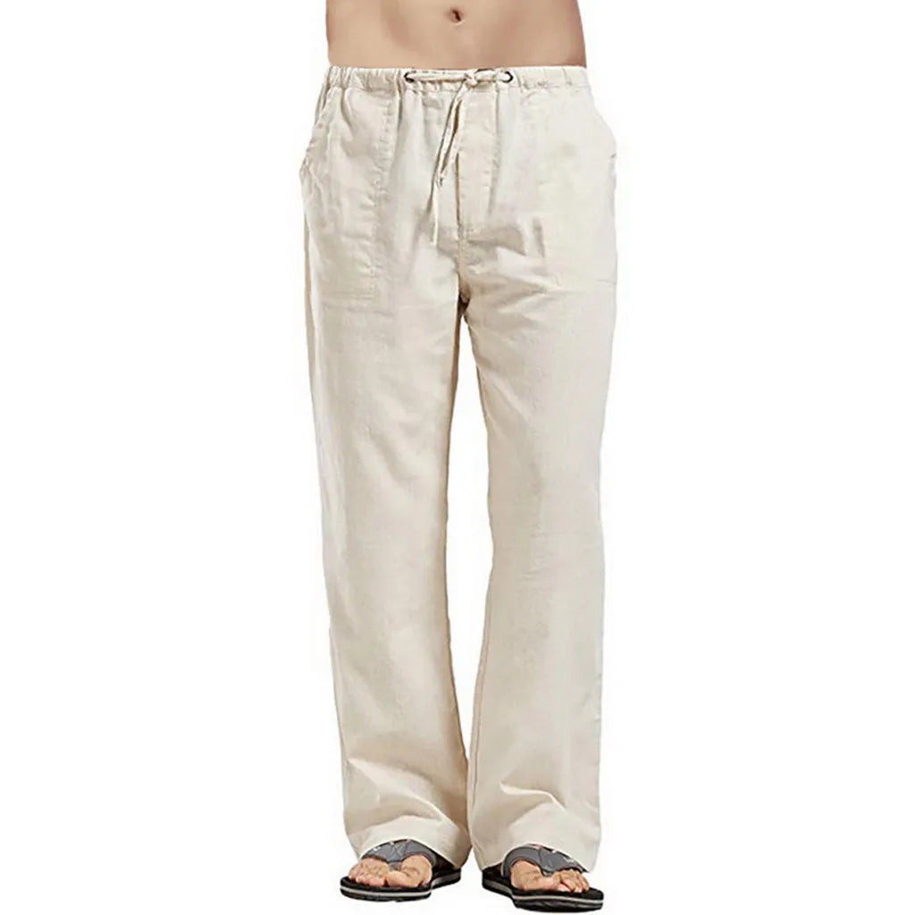 Sommerliche Herren-7/8-Hose im trendigen Stil – große, gerade geschnittene, schnell trocknende Strandhose für Teenager