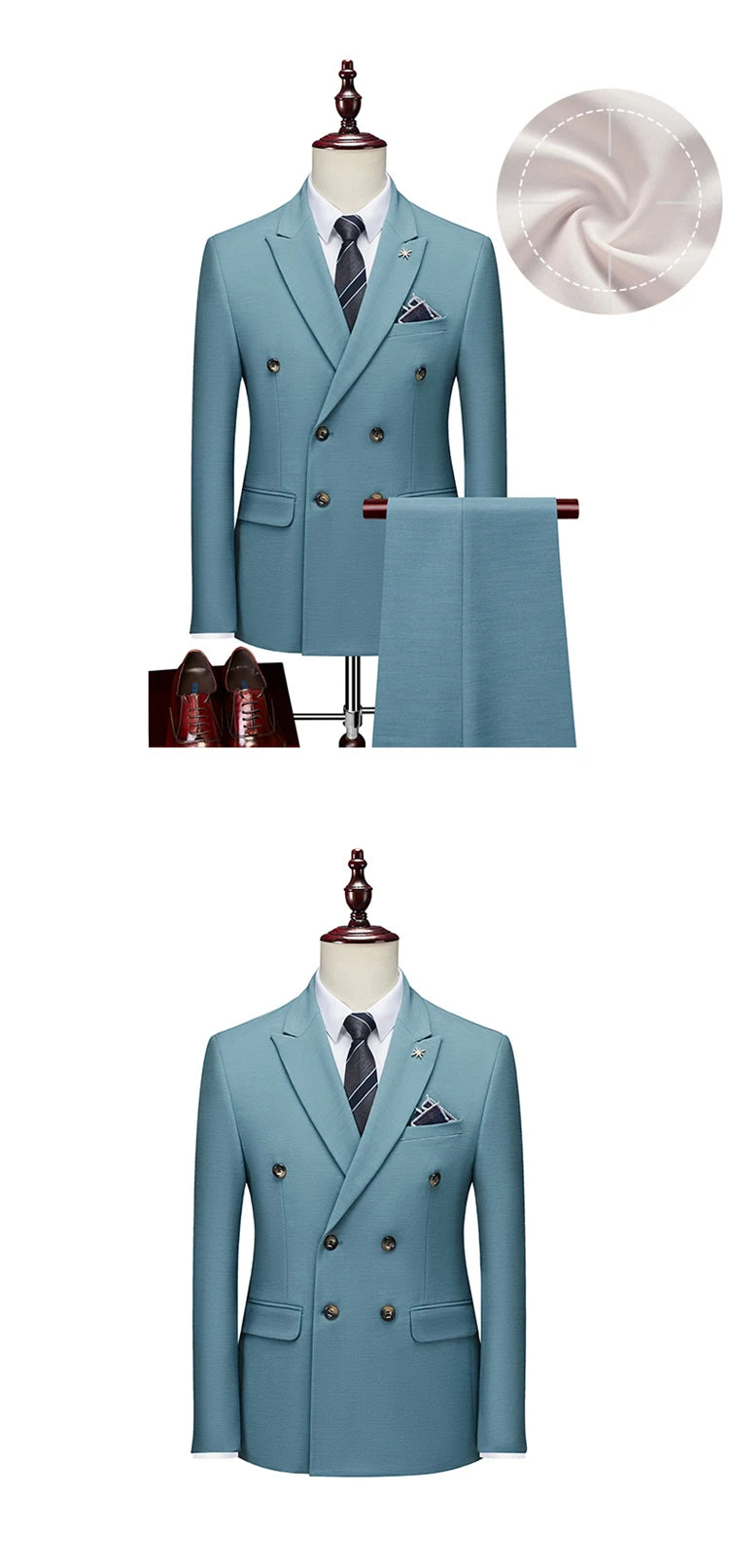Eleganter Herrenanzug – Blazer & Hose in Unifarben für festliche Anlässe