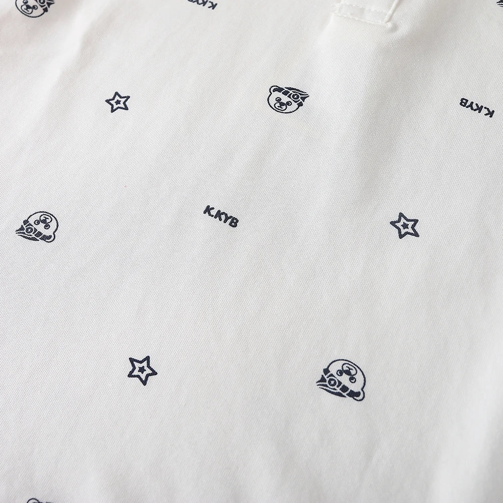 Jungen Polos hirt neue hochwertige Baumwolle Frühling Herbst Langarm Cartoon bestickte Top Kinder Freizeit kleidung