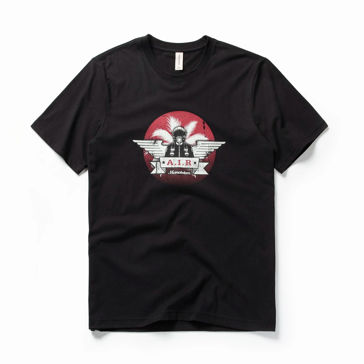 Herren T-Shirt mit Druck „Pilot“ im Casual-Stil aus 100 Prozent Baumwolle