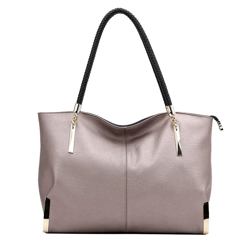 Damen Schultertasche Elegant aus Spaltleder mit Großem Fassungsvermögen