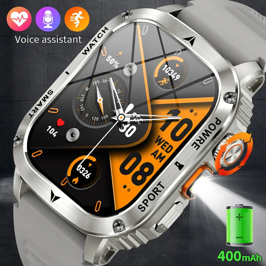 Herren Smartwatch mit IP68 wasserdichtem Design und Gesundheitsmonitor-Funktionen