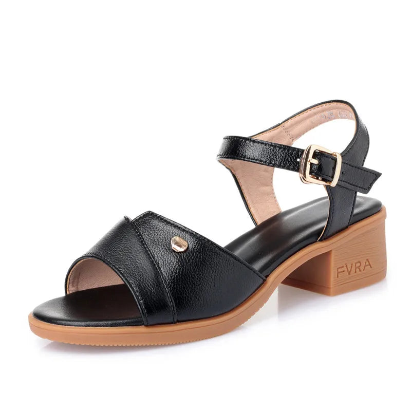 Damen Leder Sandalen Große Größen 41-43