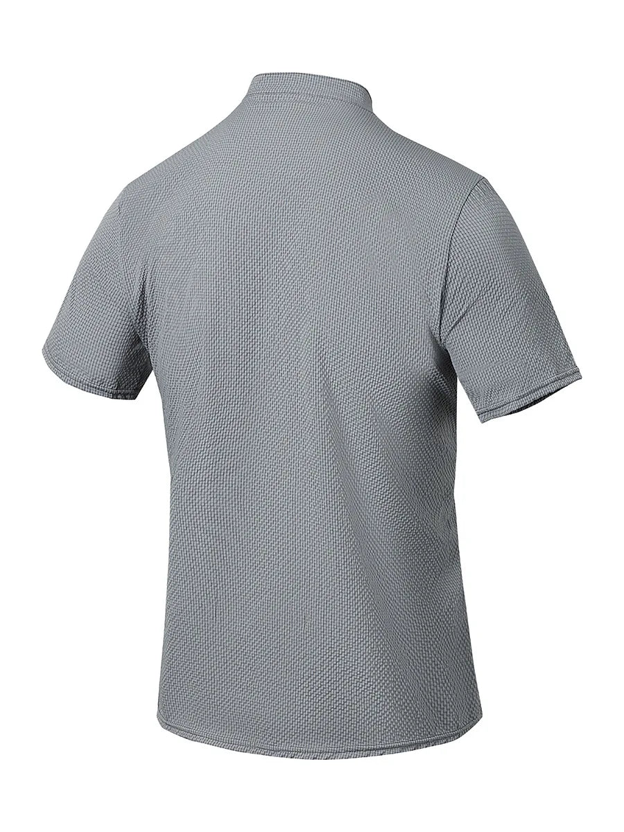 Langarm-Poloshirt für Herren mit Reverskragen – dünnes, vielseitiges Oberteil für Business und Freizeit in Uni-Farben, ideal für den Frühling und Herbst