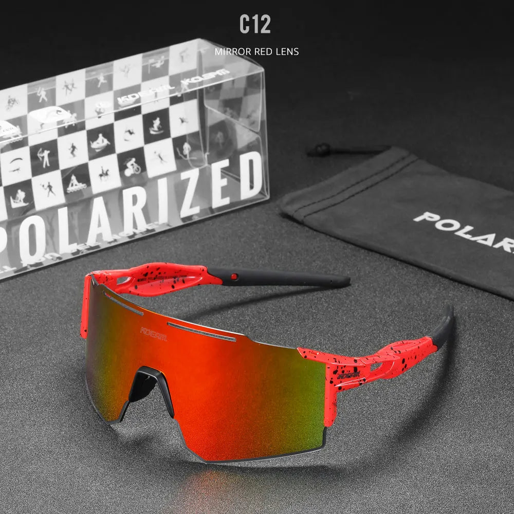 Sonnenbrille Sport TR90 polarisiert 1,2mm Glas Gummisteg winddicht Herren