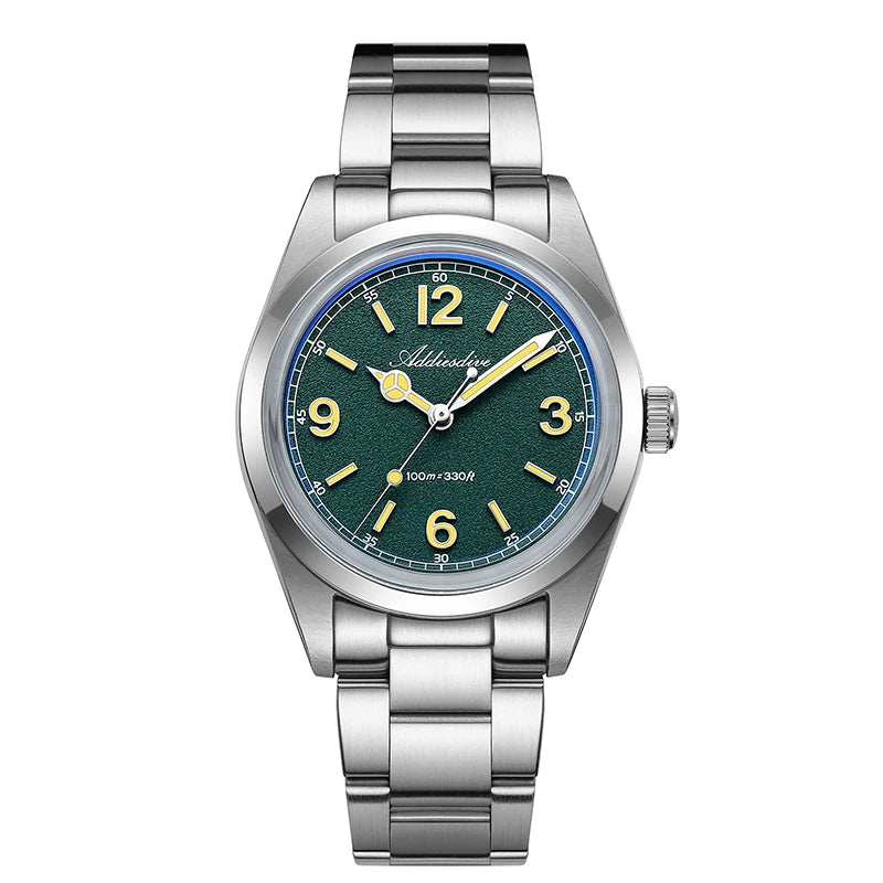 Herren-Freizeituhr 36 mm mit Bubble-Glas und Sommerfarben