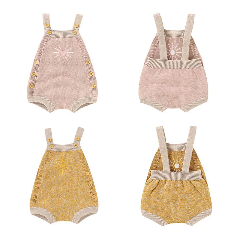 Baby Overall mit Sonnenblumen-Muster für Mädchen im Koreanischen Stil