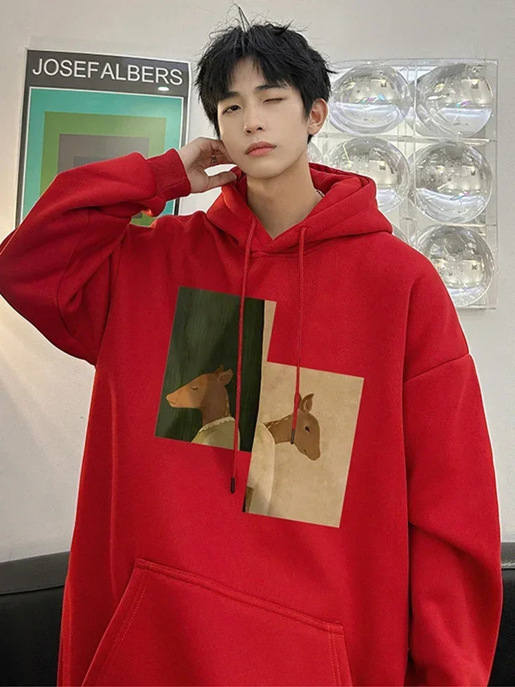 Herbst Hip Hop Mode übergroße Hoodies für Männer Anime Print Hoody Sweatshirts lässig Goth Hoodie Y2k Streetwear Kleidung