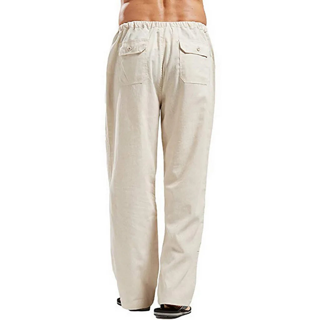 Sommerliche Herren-7/8-Hose im trendigen Stil – große, gerade geschnittene, schnell trocknende Strandhose für Teenager