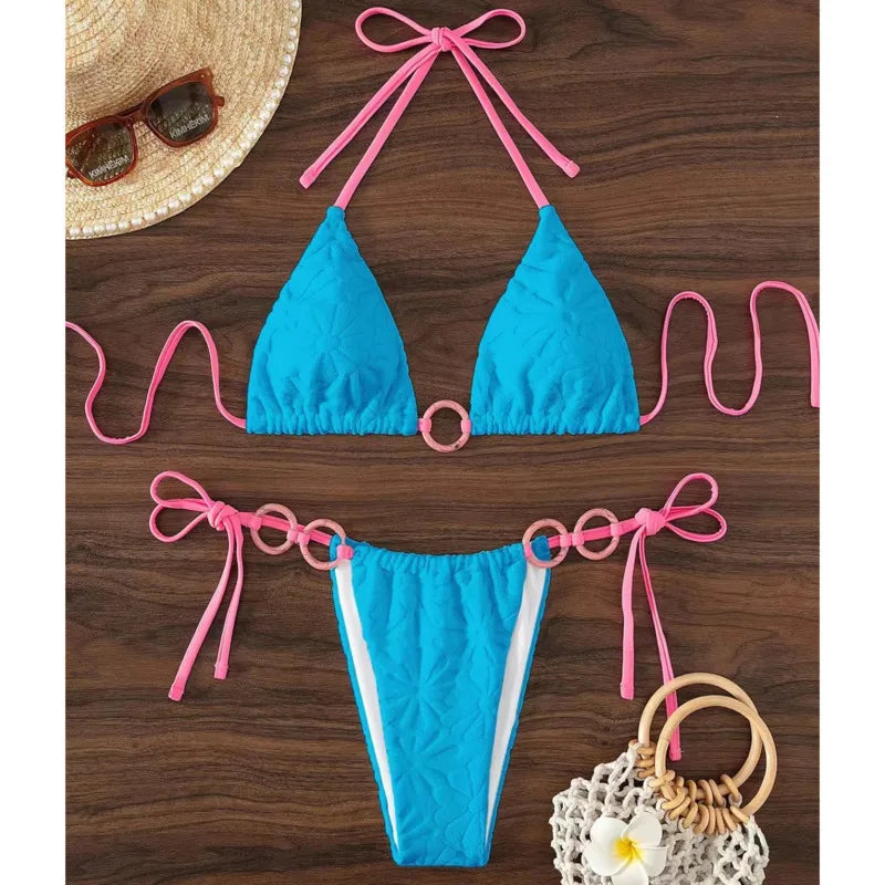 Dreiteiliges Damen-Bikini-Set im brasilianischen Stil – ideal für Strand und Pool