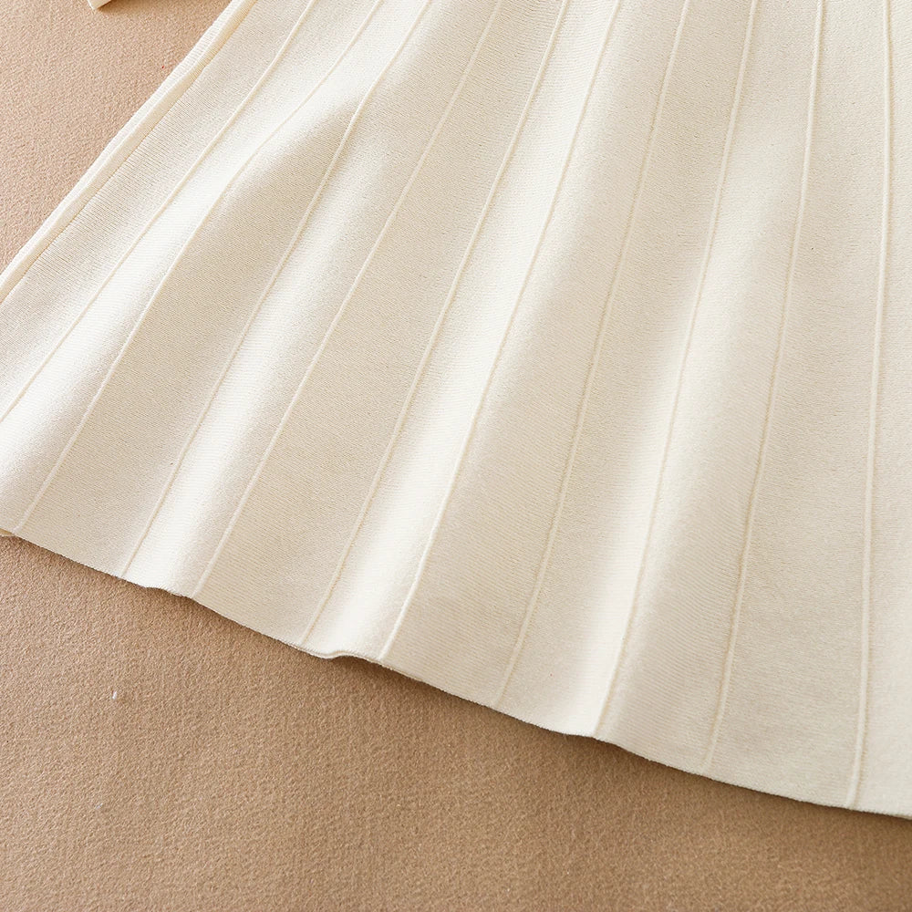 Kinder Mädchen Gestrickte Kleider 2024 Neue Warme Pullover Kleid Kinder Kleidung Langarm Casual Kleid Baby Mädchen Prinzessin Kleid