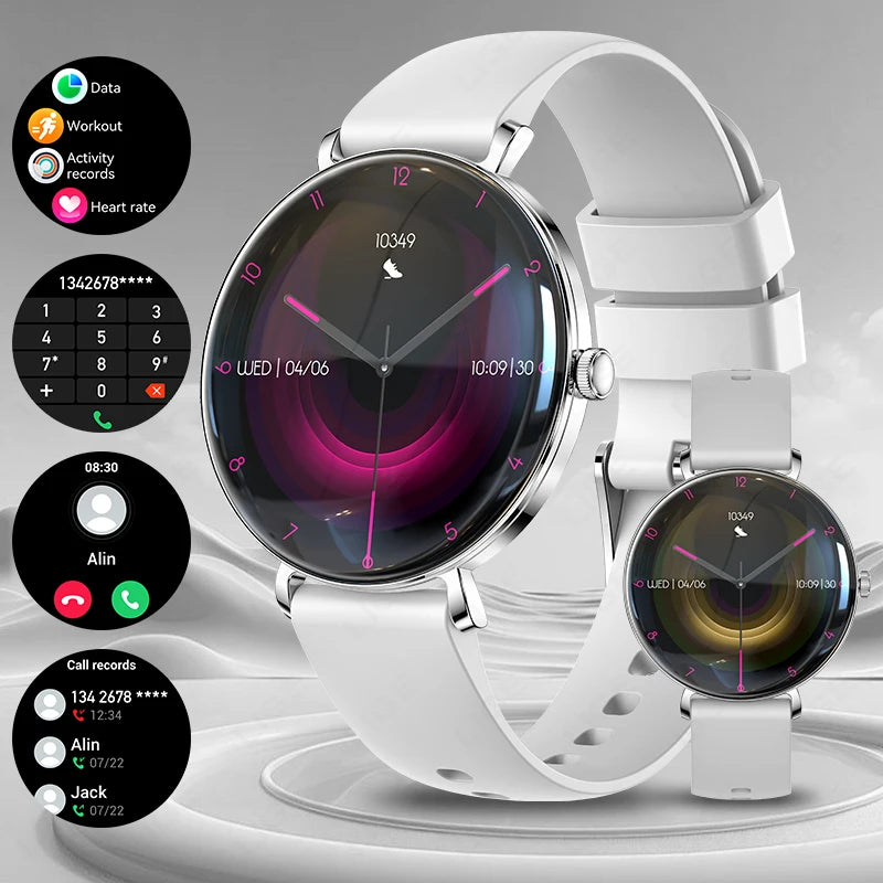 Damen Smartwatch mit 1,43 Zoll AMOLED Display und Herzfrequenzmonitor