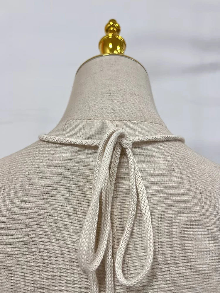 Elegantes Damen-Midikleid mit Rundhalsausschnitt und langen Ärmeln im Patchwork-Design mit Diamantenmuster