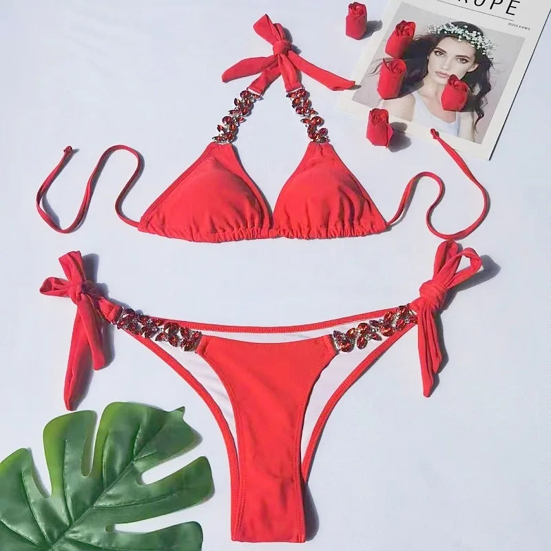 Sexy Damen-Bikini-Set mit vier Teilen – ideal für Strand und Pool