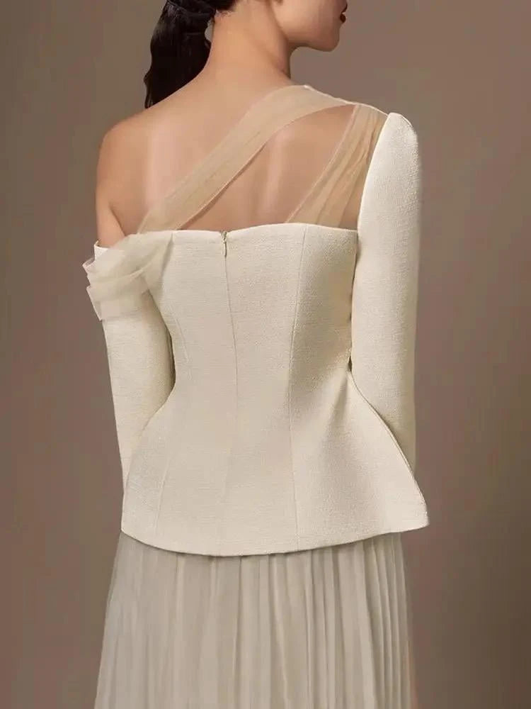 Eleganter Damen-Blazer mit Diamant-Patchwork, Notch-Kragen und langen Ärmeln – stilvoll und vielseitig.