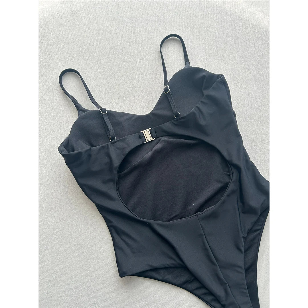 Damen Badeanzug Micro Tanga Bügel rückenfrei hoher Beinausschnitt Monokini