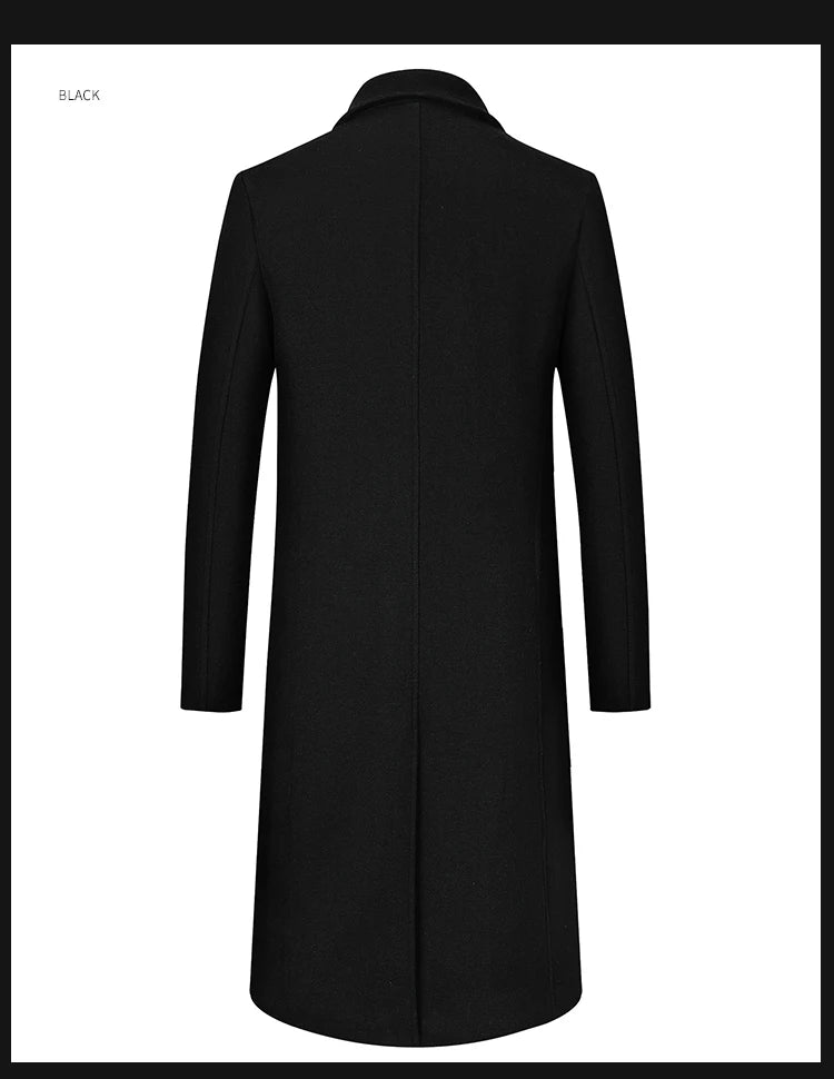 Hochwertiger Wollmantel für Herren – Boutique-Design