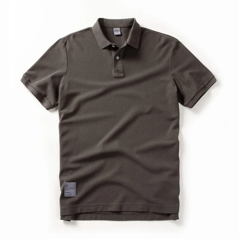Polo-Shirt Neue Sommer Revers Elastizität T-shirt Einfarbig Mode Kurzarm Business Casual Männer Kleidung M-3XL BP13200