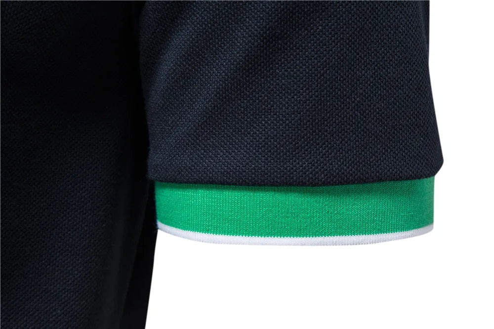 Herren Polo Shirt aus Baumwolle mit Kurzarm und Tasche für lässige Anlässe