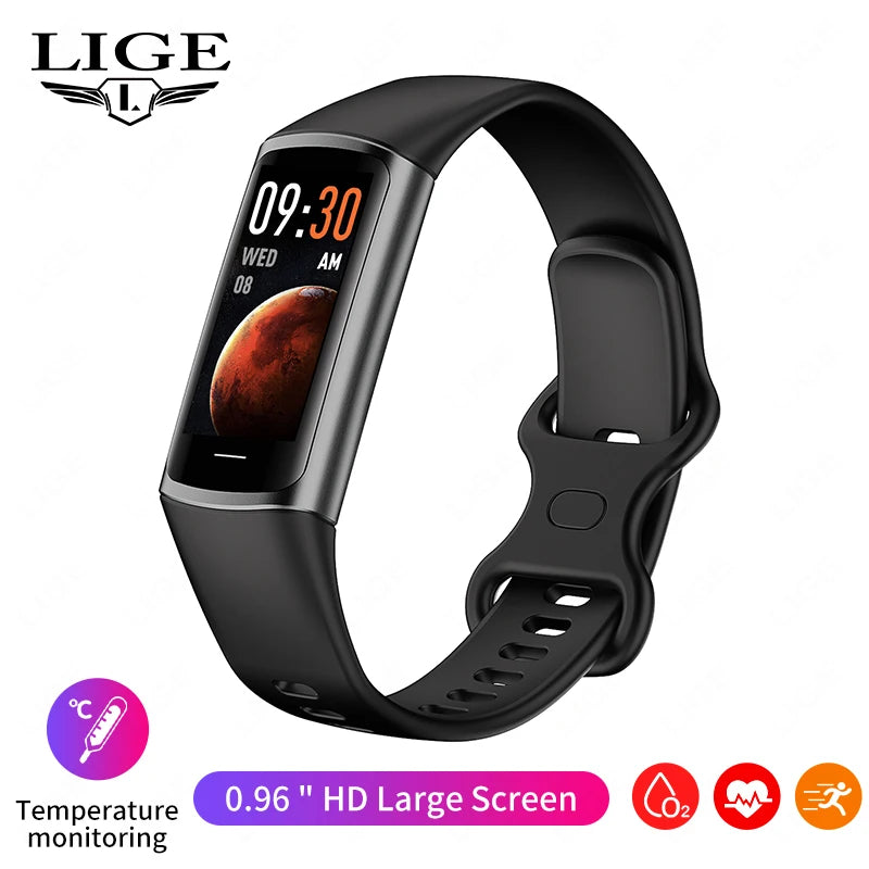 LIGE Smartwatch Sport Fitness Tracker Smart Uhr Für Männer Frauen Herzfrequenz Blut Sauerstoff Schlaf Monitor Wasserdichte Smart Armband